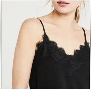 Abercrombie & Fitch Black Camisole with Lace Trim